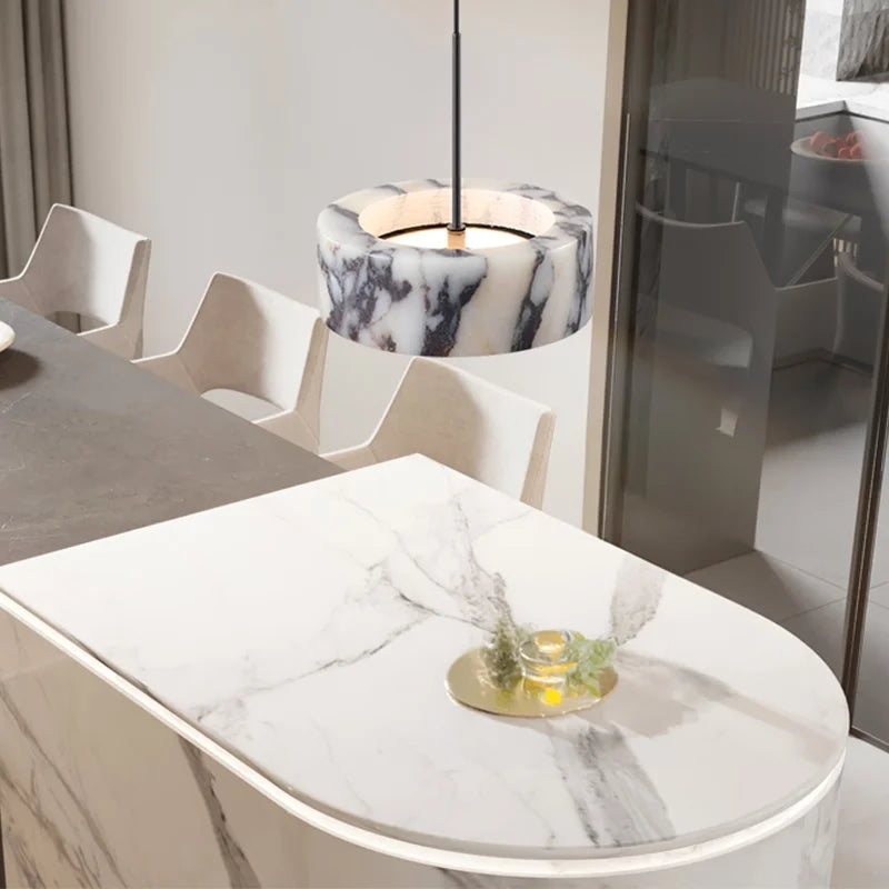 Flaminia | Round Marble Pendant Light