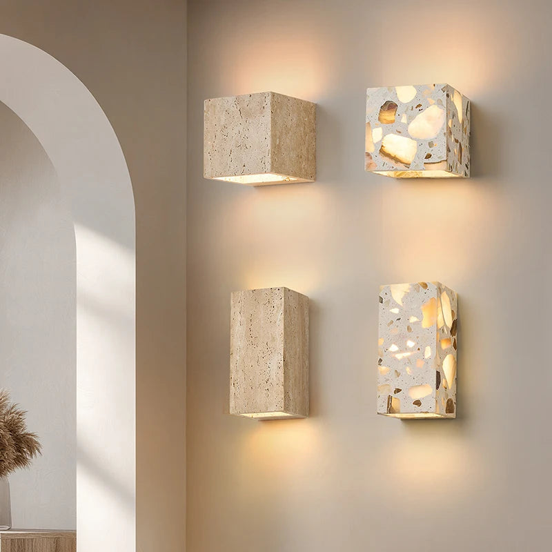 Allegra | Travertine IP65 Wall Light