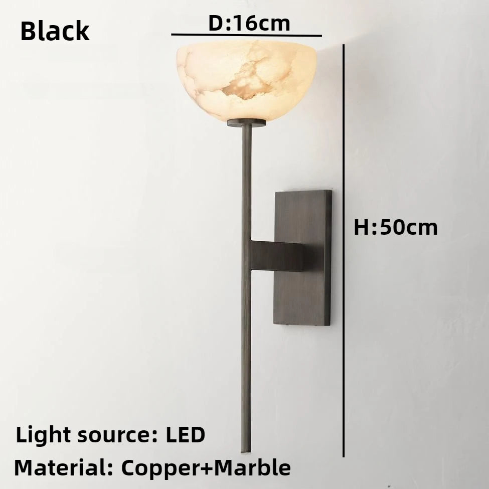 Xanthe | Marble Up-Down Wall Lamp for Bedside & Hallway