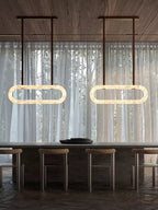 Margaux | Alabaster Linear Chandelier for Dining Tables