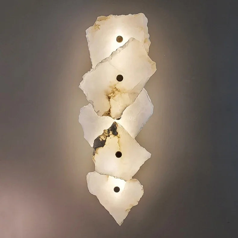 Athena | Natural Marble Multi-Stone Wall Sconce
