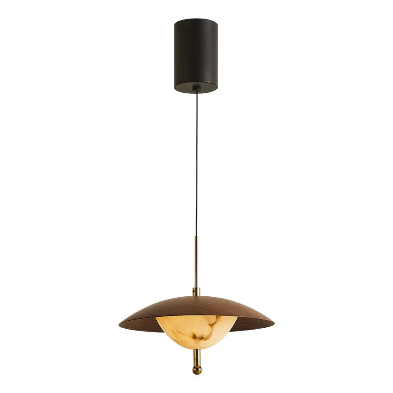 Sabina | Marble Effect Wood Pendant