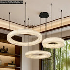 Phoebe | Alabaster Round Chandelier