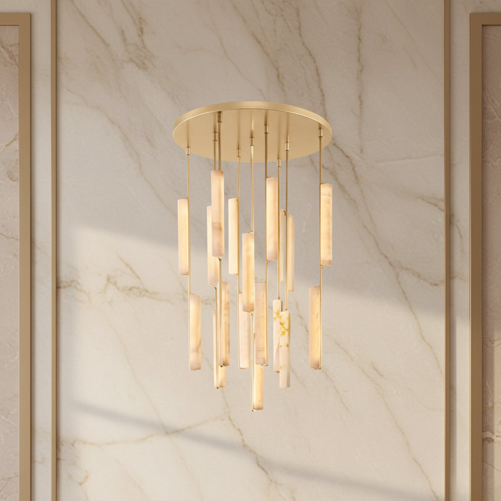 Blanche | Linear Alabaster Pendant Chandelier