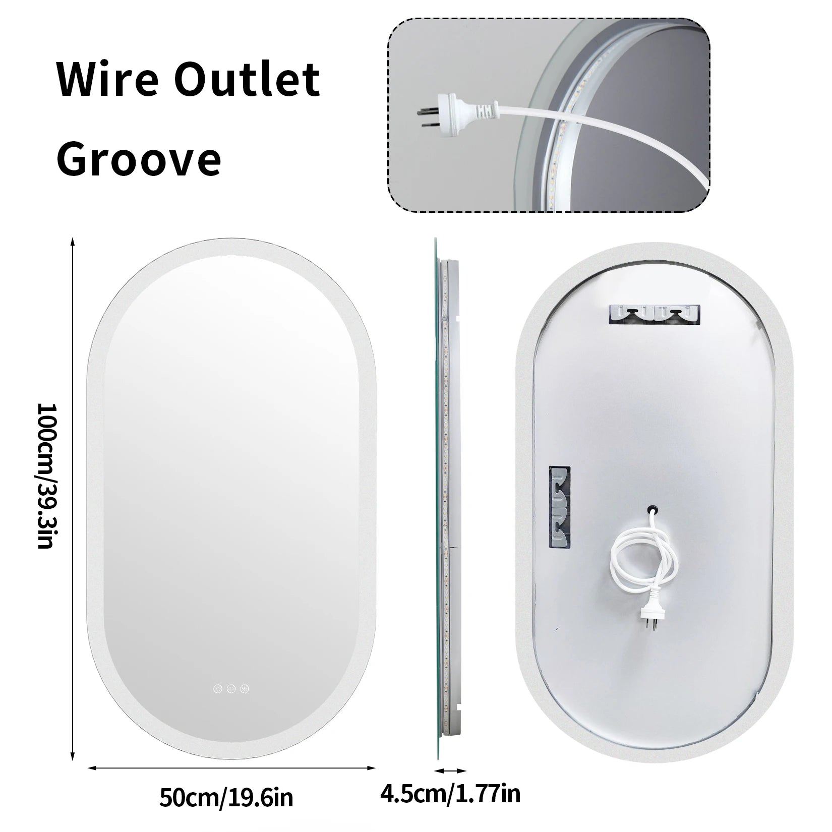 Liv | Frameless Backlit Oval LED Bathroom Mirror