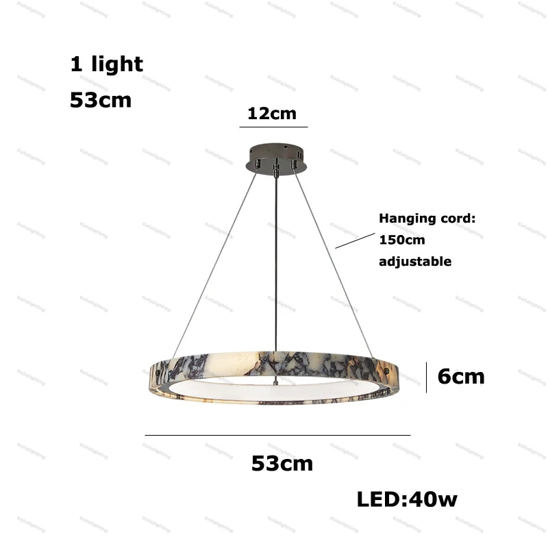 Talia | Marble LED Ceiling Chandelier