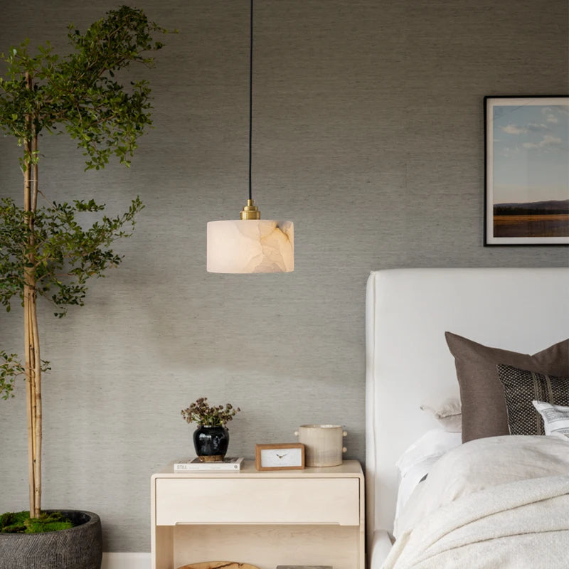 Eirene | Marble and Copper Pendant Light