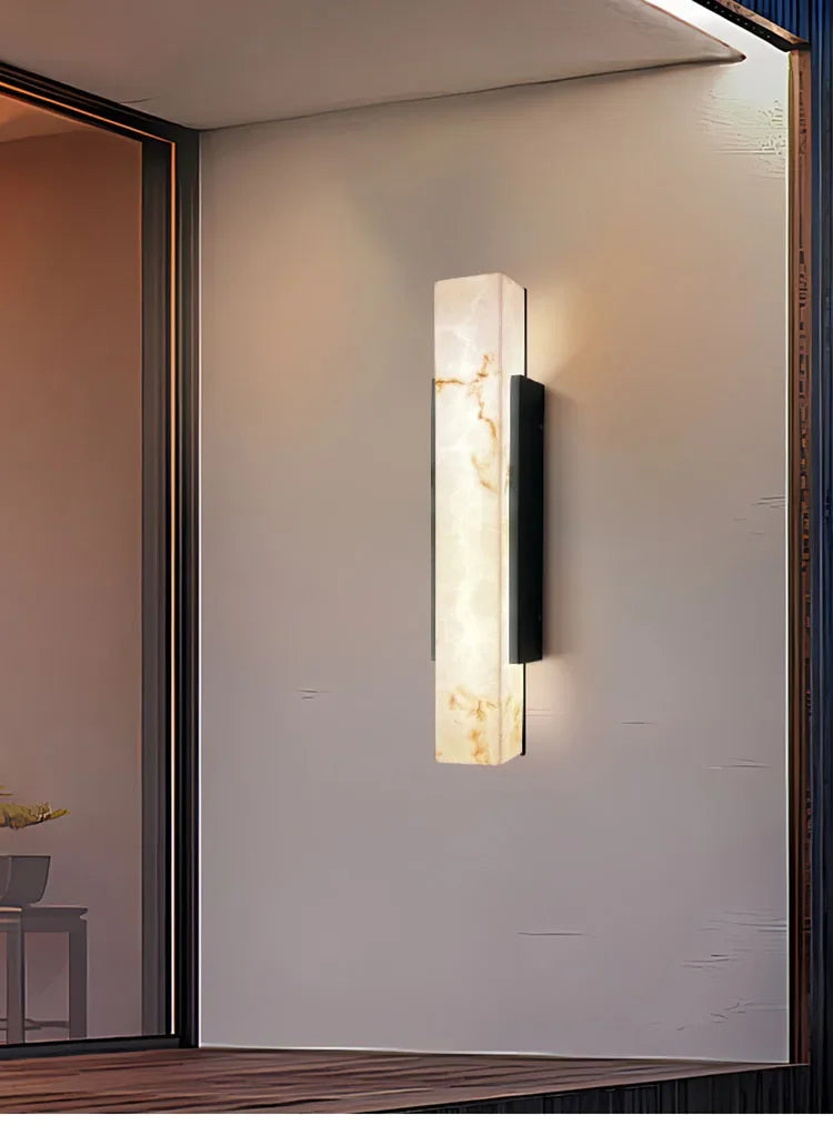 Cian | Marble-Effect Outdoor Wall Light
