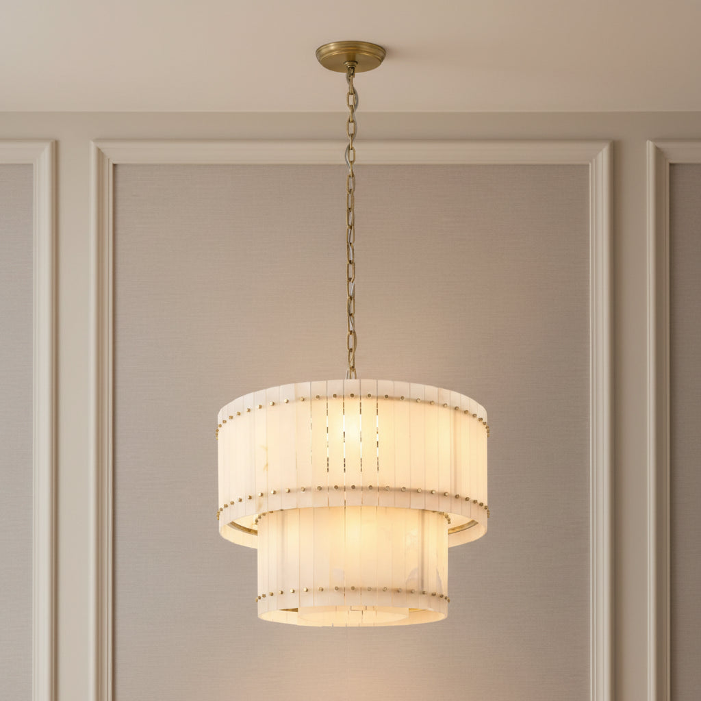 Lumière | Natural Alabaster Linear Chandelier