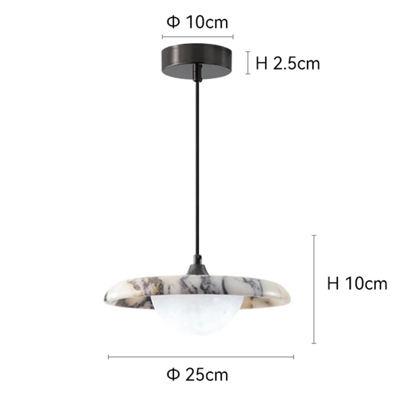 Carlotta | Round Marble Pendant Light