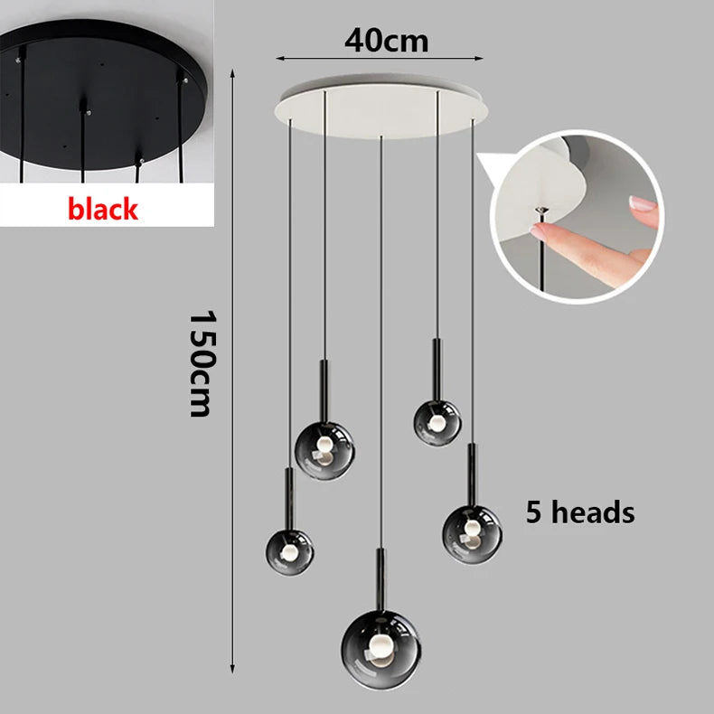 Nordic home decor dining room Pendant lamp lights indoor lighting stair lamp hanging light chandelier lamps for living room