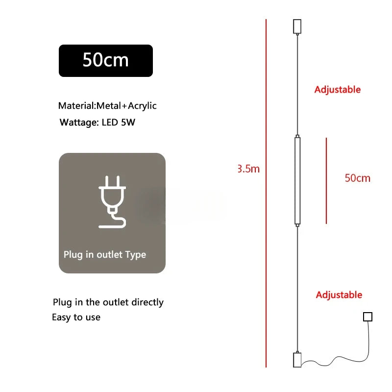 Bragi | Linear Hanging Floor Lamp