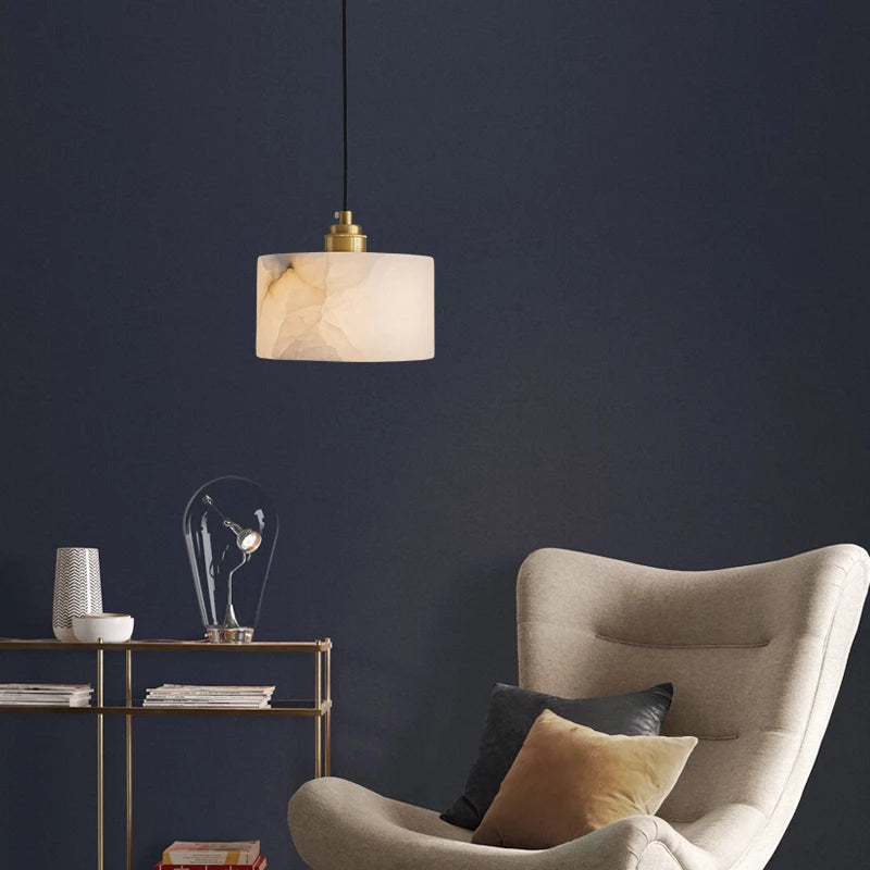 Eirene | Marble and Copper Pendant Light