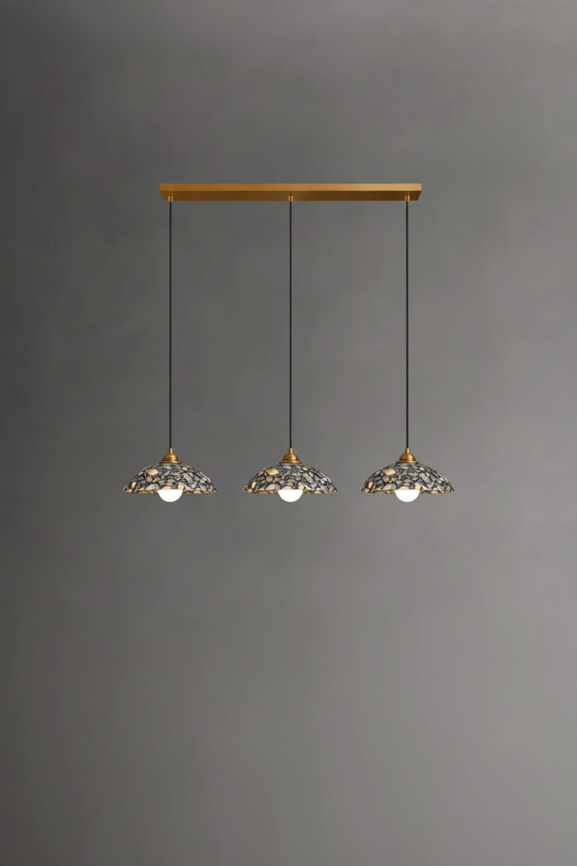 Donatella | Black Spliced Marble Pendant