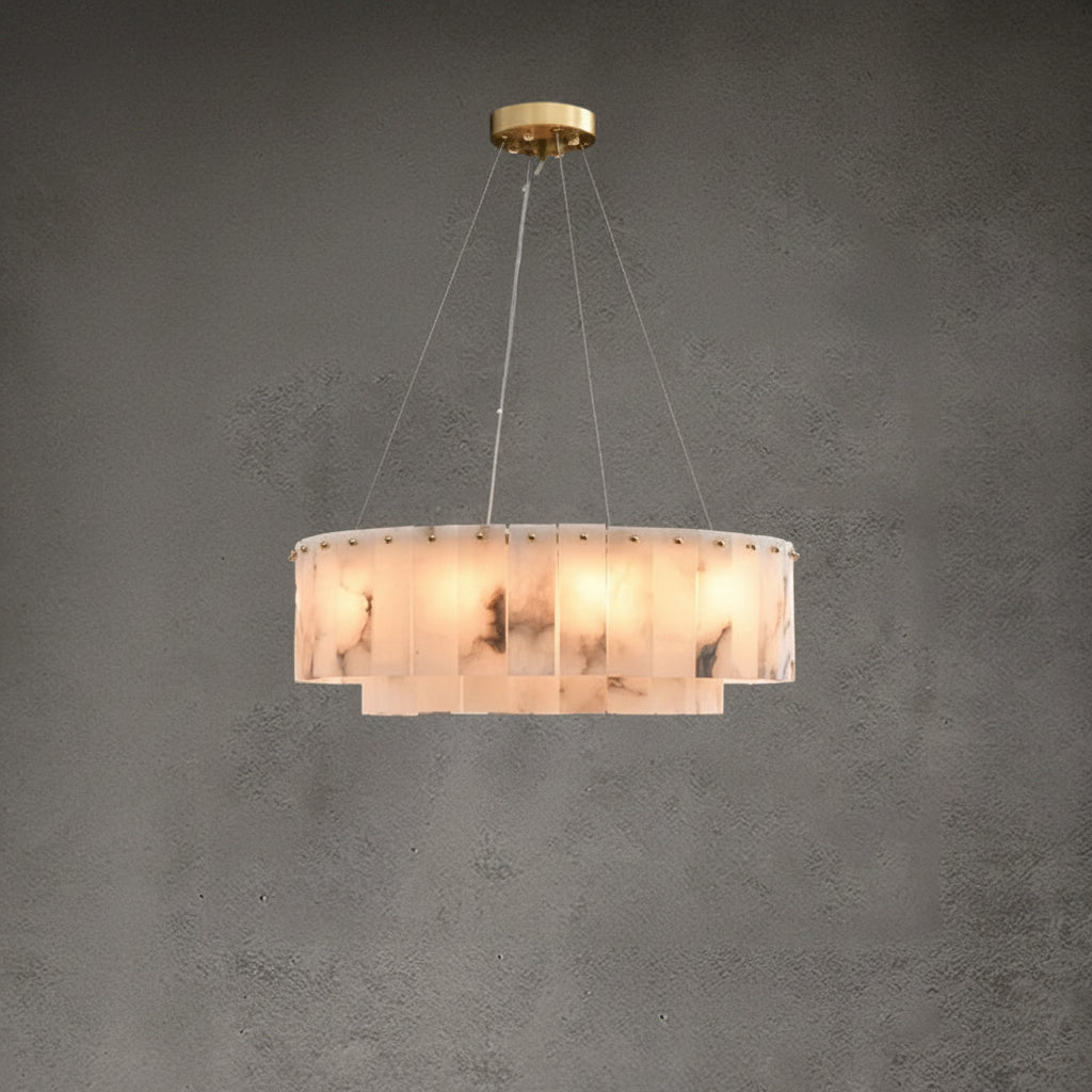 Cosima | Marble and Brass Nordic Pendant