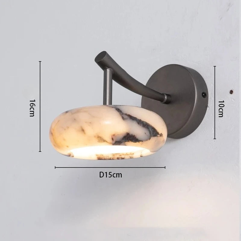 Leda | Marble Wall Sconce for Bedroom & Bathroom