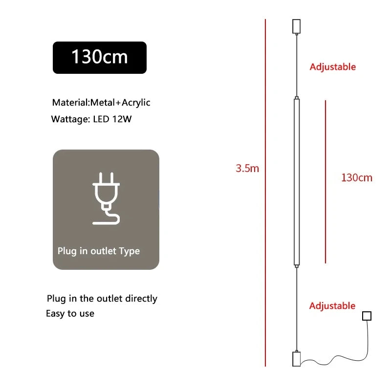 Bragi | Linear Hanging Floor Lamp