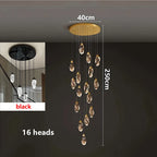 Modern home decoration crystal chandelier, stair Pendant lamp, living room Pendant lights, interior lighting