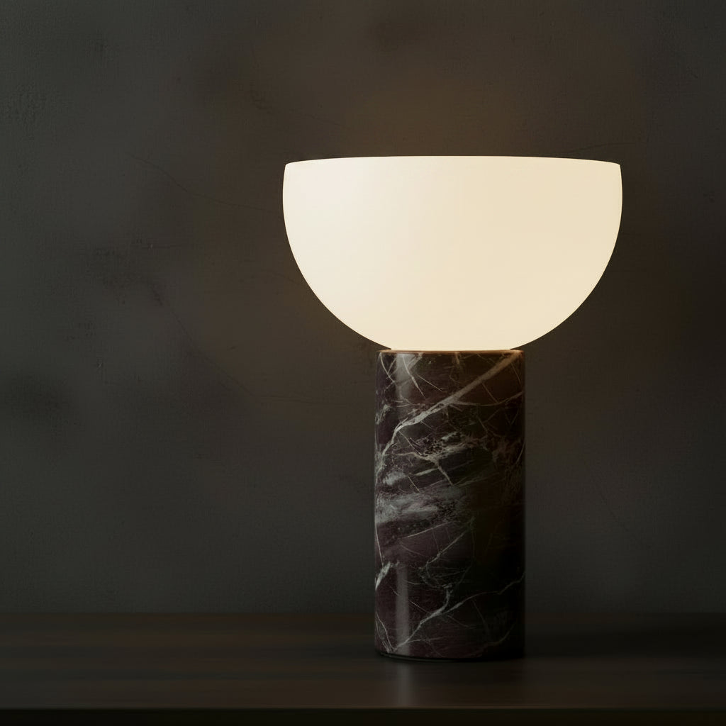 Mikkel | Marble Table Lamp — USB-Charging Touch Switch LED Bedside Light