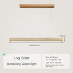 Adalgisa | Wood and Travertine Linear Chandelier
