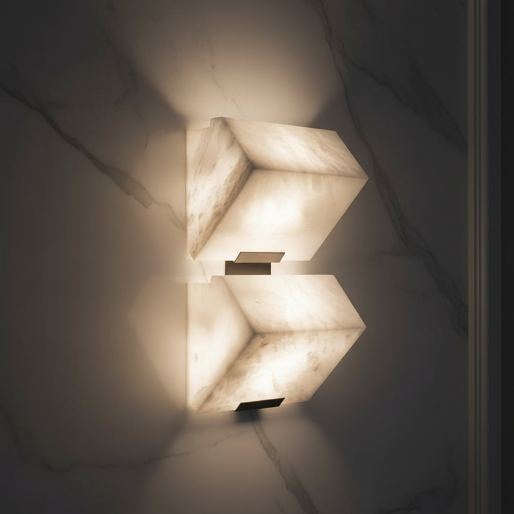 Hestia | Alabaster & Copper Bedside Sconce