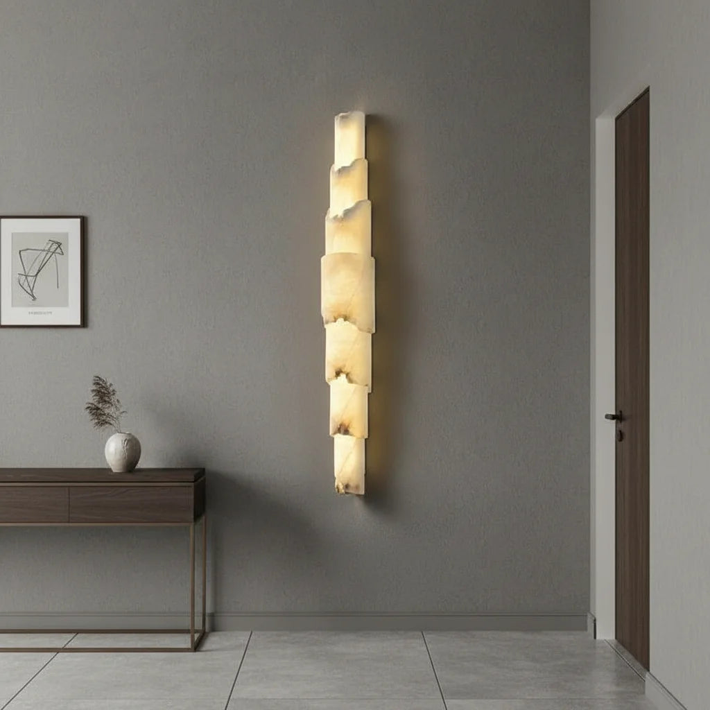 Alessia | Minimalist Alabaster Wall Sconce