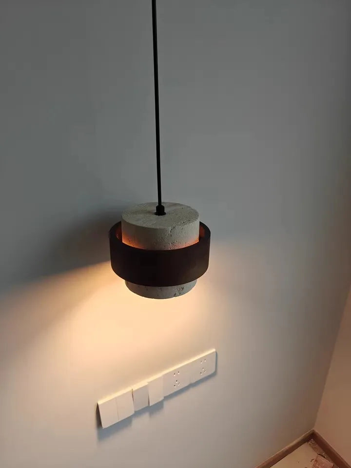 Njord | Wood & Travertine LED Pendant Light