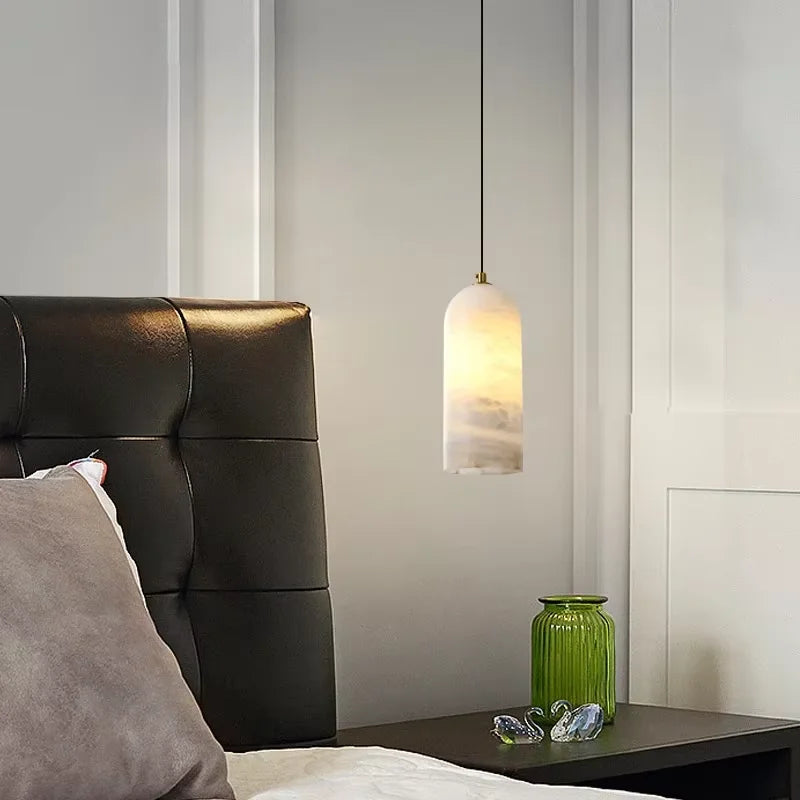 Nicoletta | Alabaster and Gold Pendant Light