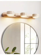 Gemela | Rotatable Travertine Duo Vanity Wall Light
