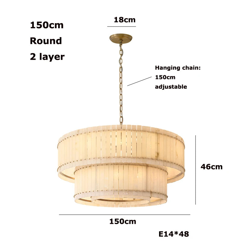 Lumière | Natural Alabaster Linear Chandelier