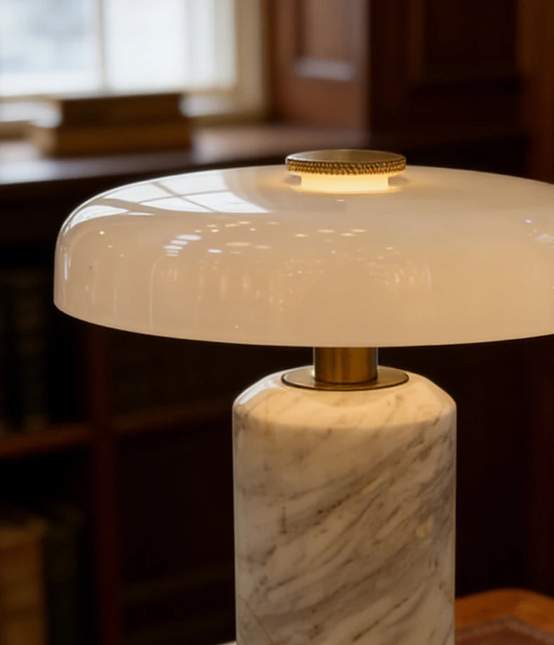 Iris | Marble & Glass Table Lamp