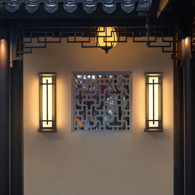 Duarte | Marble Effect Outdoor Wall Light