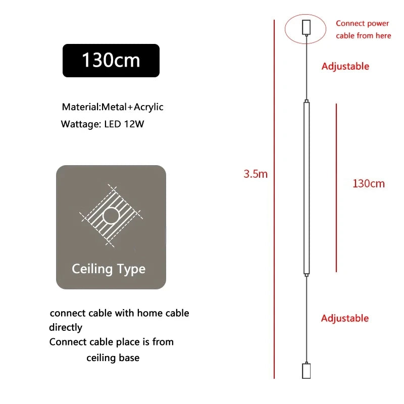 Bragi | Linear Hanging Floor Lamp
