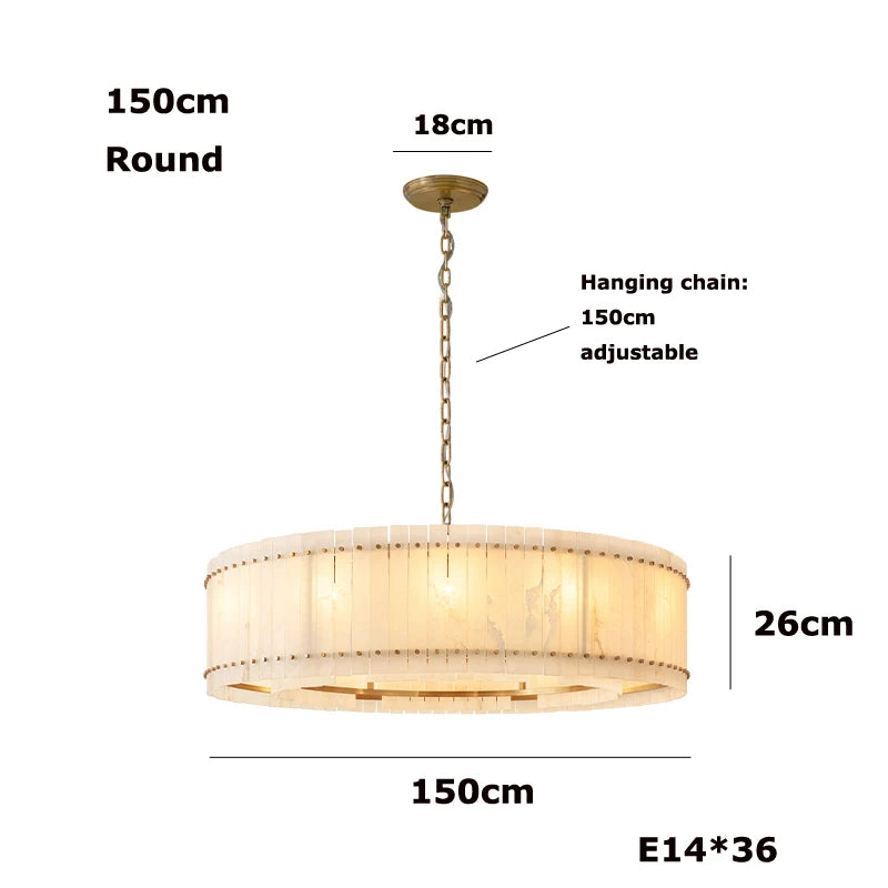 Lumière | Natural Alabaster Linear Chandelier