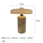 Iris | Marble & Glass Table Lamp