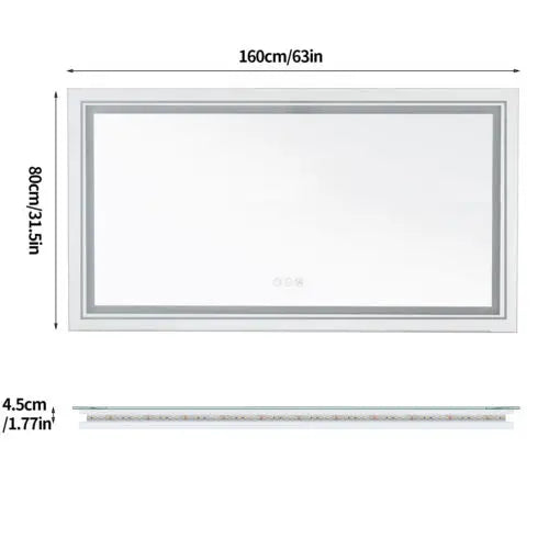 Ingrid | Front & Backlit LED Bathroom Mirror