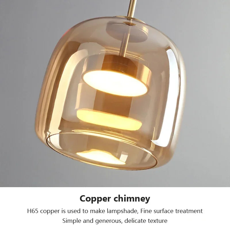 Vibia | Amber Glass Pendant