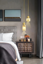 Artemis | Alabaster & Copper Pendant Light