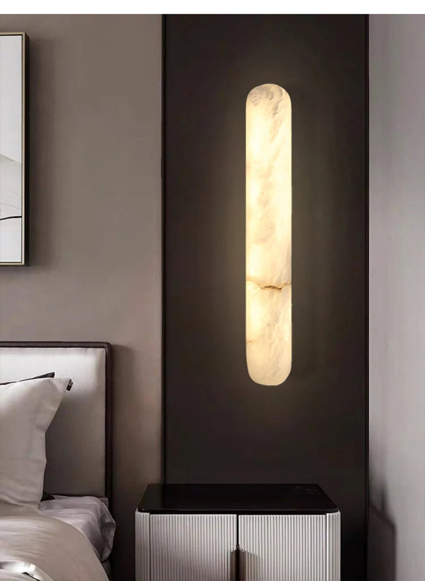 Apollo | Long Oval Alabaster Wall Sconce