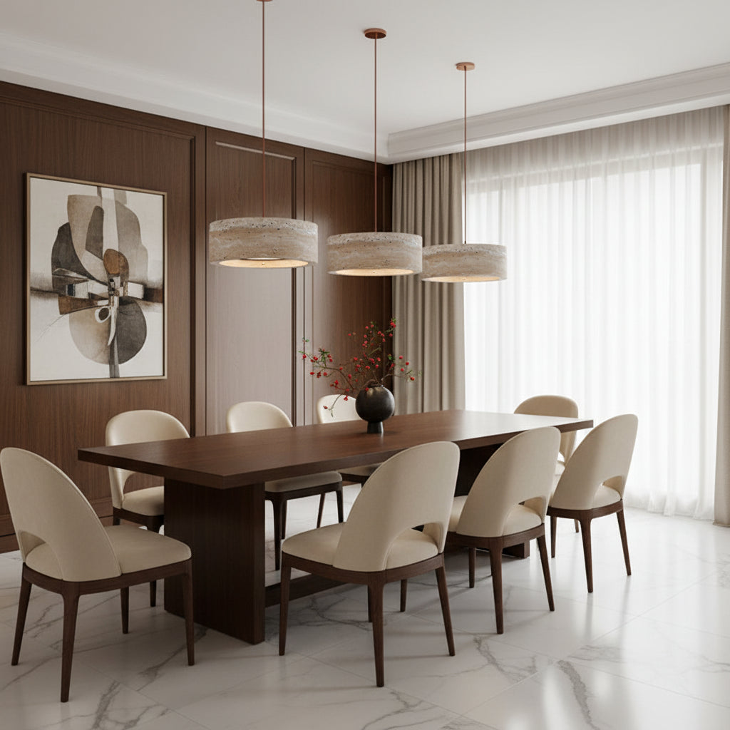 Ámbar | Natural Travertine Pendant Light