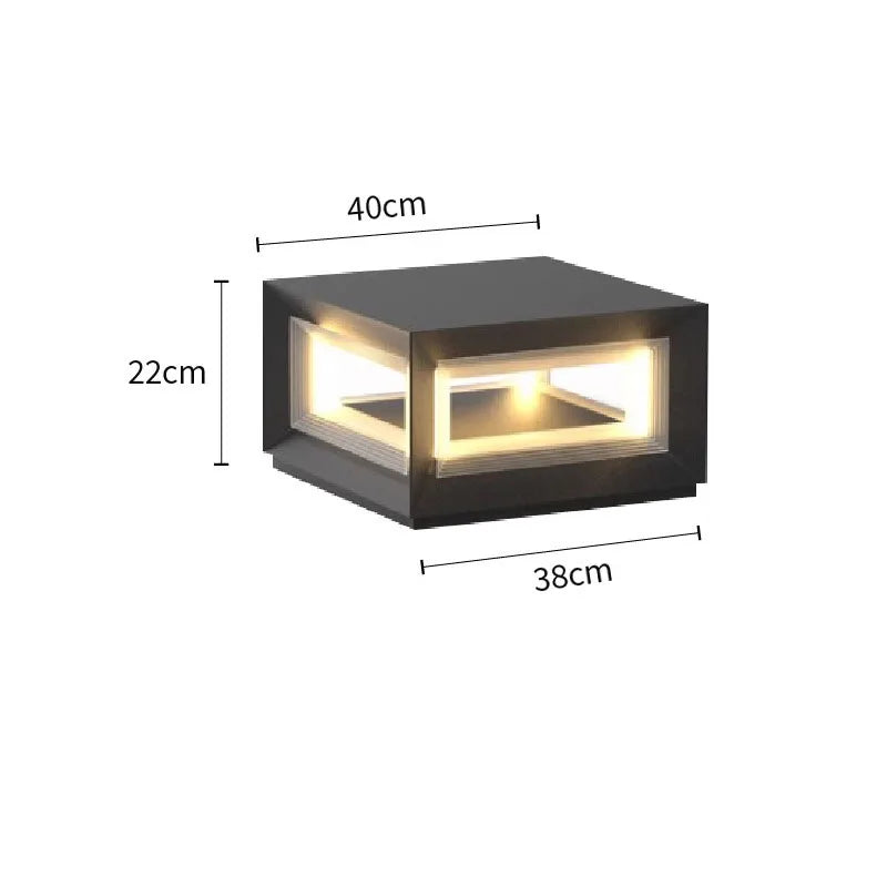 Aodh | Square Post & Pillar Garden Path Light