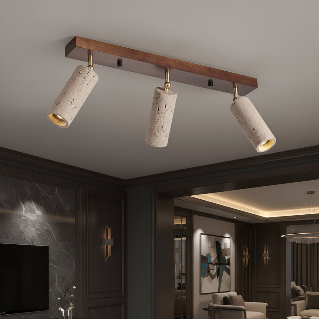 Cueva | Travertine Multi-Head Ceiling Spotlight