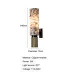 Hera | Natural Marble Bedside Wall Sconce