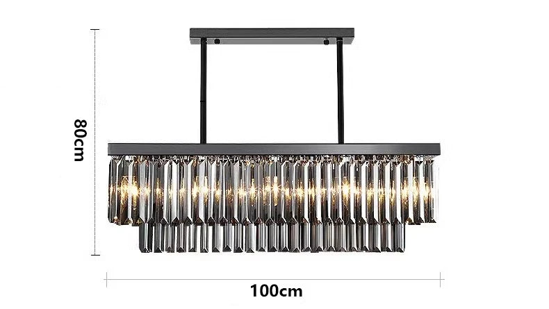 Nera | Black Crystal Pendant Chandelier