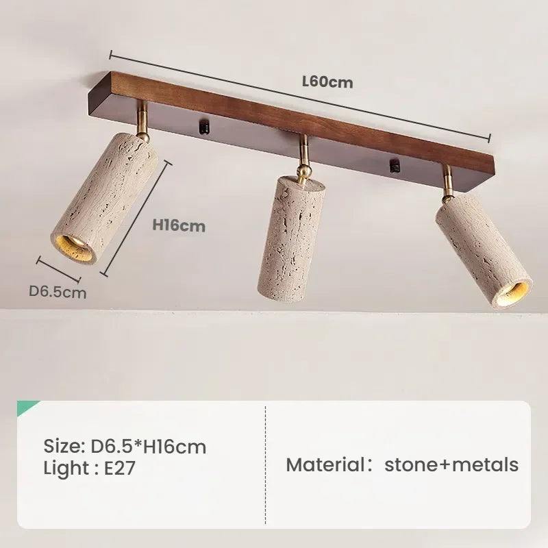 Cueva | Travertine Multi-Head Ceiling Spotlight