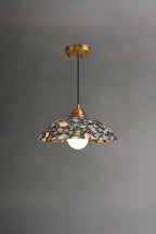 Donatella | Black Spliced Marble Pendant