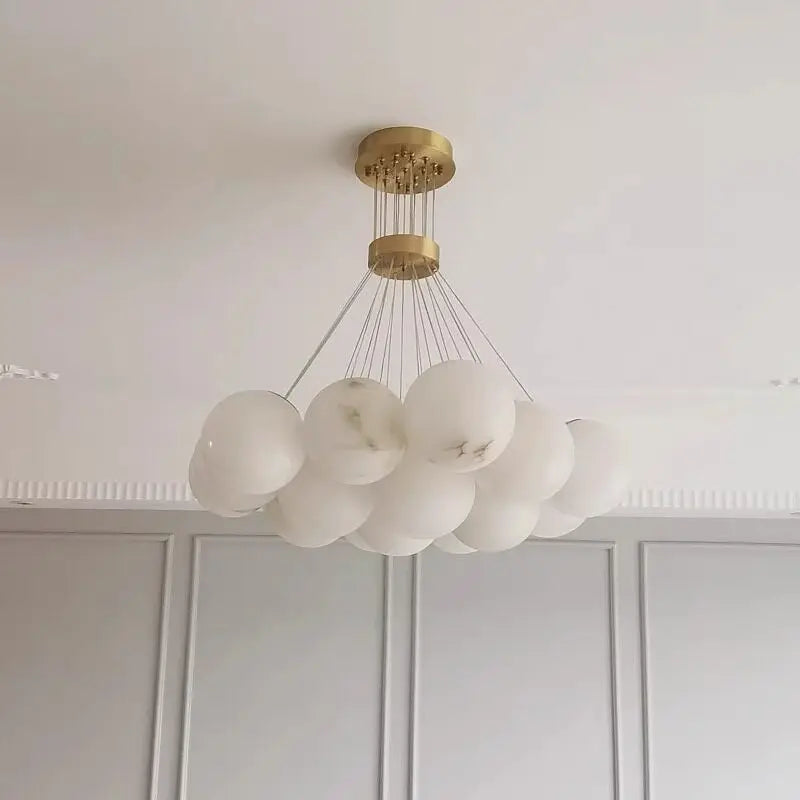 Bianca | Spherical Marble Chandelier
