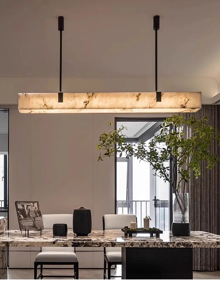 Zeus | Linear Marble Kitchen Island Pendant