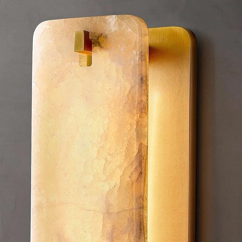 Camilla | Industrial Marble and Brass Sconce