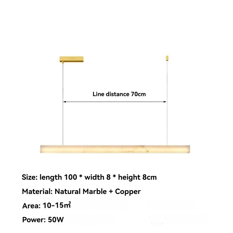 Priscilla | Marble Linear Pendant Light
